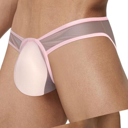 Men's Cotton Low Rise Briefs Soft Breathable Bulge Pouch Sexy Underwear(Pink - L) in Saudi Arabia