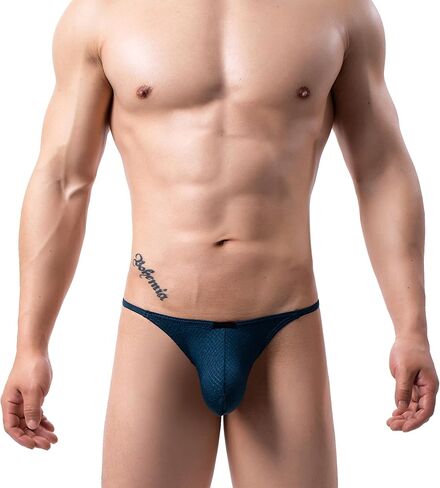 Men's Big Pouch G-string Underwear Breathable Thong Sexy Y-back Swimming Underpanty for Men in Saudi Arabia