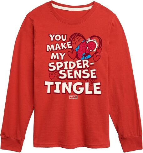 Marvel Spider-Man - Valentine Spidey Sense - Toddler and Youth Long Sleeve Graphic T-Shirt in Saudi Arabia