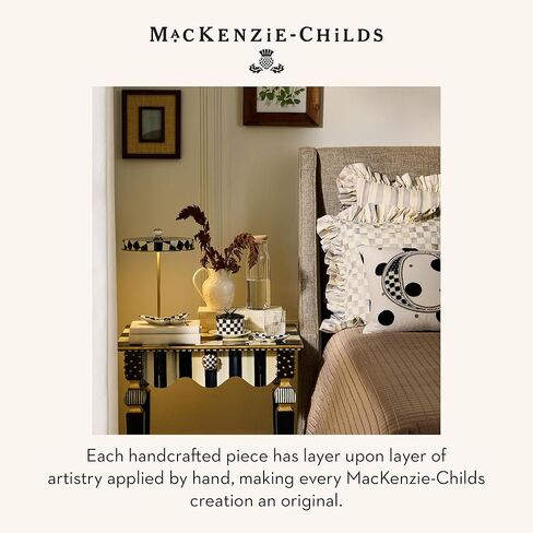 MACKENZIE-CHILDS Set of 2 Ceramic Trinket Dishes, Decorative Bowls and Jewelry Holders, Black-and-White Courtly Butterfly in Saudi Arabia