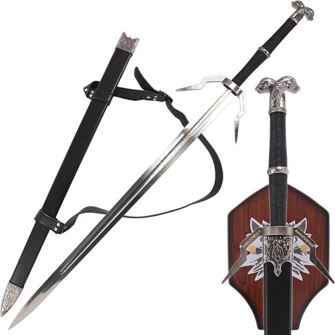 Two Handed Sword 41.7 Inch Stainless Steel, Double Beaster Fantasy LARP & Cosplay Sword with Scabbard for Collectors in Saudi Arabia