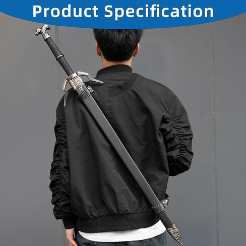 Two Handed Sword 41.7 Inch Stainless Steel, Double Beaster Fantasy LARP & Cosplay Sword with Scabbard for Collectors in Saudi Arabia