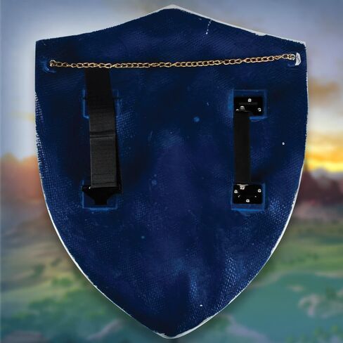 Legend of Zelda Shield Replica | Inspired from Iconic Anime Video Game Series | Shield of Link | Includes Wall Mount Material for Display | Durable Construction | Overall Height 21" Multi in Saudi Arabia
