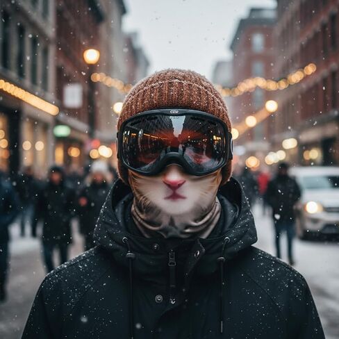 قطعتان من قناع تزلج القطط، قناع تزلج مضحك مع أذنين، قناع شيستي للمهرجانات الموسيقية، والأنشطة الخارجية، وحفلات الهالوين أصفر in Kuwait