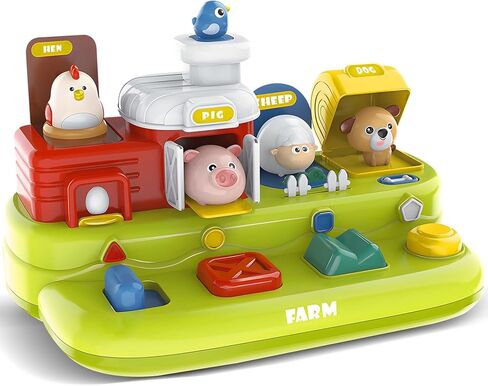 2024 NEW Montessori Busy Board Sensory Toys for toddlers 1-3, 13 Activity Music & Led Light Up Montessori Toys for 2+ Year Old, Birthday Gifts for Toddlers, Travel Toys for 2 year old in Kuwait