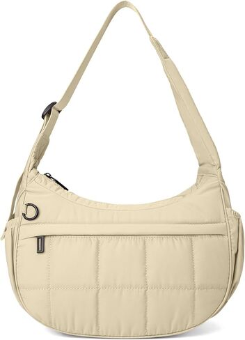 Shoulder Bag for Women Small Puffer Purses Crescent Bag Hobo Handbags with Adjustable Strap for Daily in Saudi Arabia