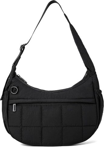 Shoulder Bag for Women Small Puffer Purses Crescent Bag Hobo Handbags with Adjustable Strap for Daily in Saudi Arabia