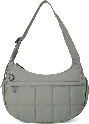 Shoulder Bag for Women Small Puffer Purses Crescent Bag Hobo Handbags with Adjustable Strap for Daily in Saudi Arabia
