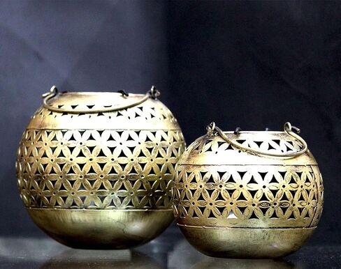 Kitocraft Decorative Brass Bowls with Floral Design Decorative Showpiece T-Light Candle Holder in Saudi Arabia