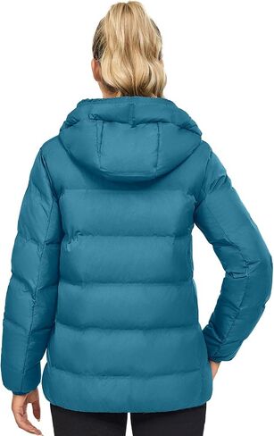 Little Donkey Andy Women's Hooded Puffer Jacket Full-Zip Winter Lightweight Windproof Warm Quilted Coat with Pockets in Saudi Arabia