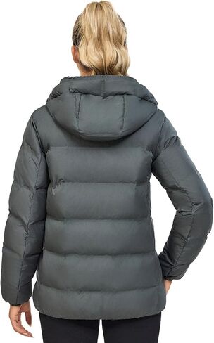Little Donkey Andy Women's Hooded Puffer Jacket Full-Zip Winter Lightweight Windproof Warm Quilted Coat with Pockets in Saudi Arabia