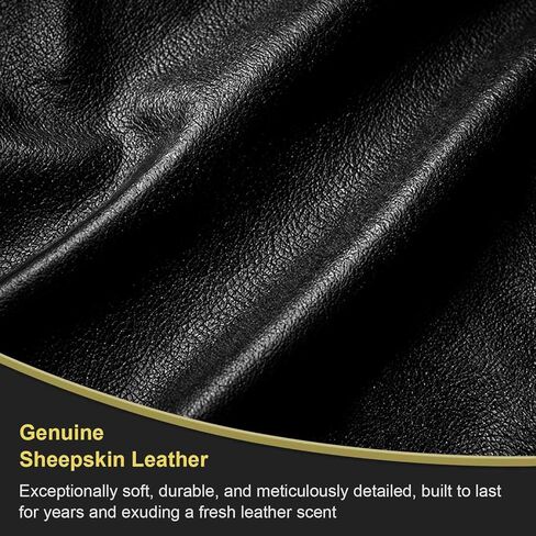 Mens Winter Gloves: Touchscreen Wool Lined Thermal Leather Gloves, Warm Gift for Father, Husband - Black in Saudi Arabia
