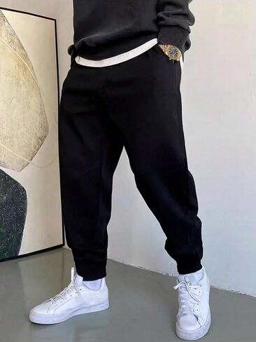 1 Piece Boys' Teenage Retro Casual Street Style Stylish Preppy Casual Athletic Fleece-Lined Jogger Pants in Saudi Arabia