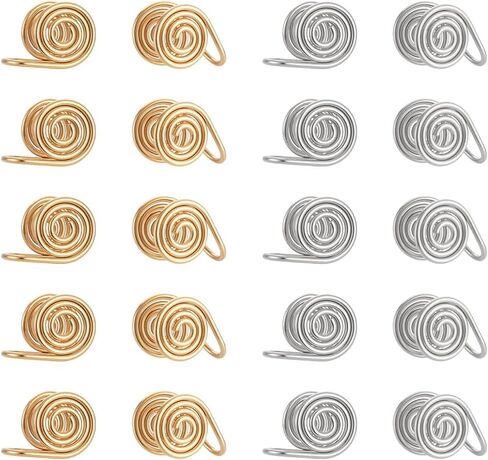 UNICRAFTALE 20Pcs Pressure Earrings for Keloids Stainless Steel Punk Clip On Spiral Compression Earring Lightweight No Piercing Earring Birthday Gift for Woman in Saudi Arabia