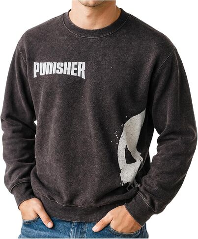 سويت شيرت رجالي من Marvel Avengers - سويت شيرت برسوم جرافيك من The Amazing Spiderman Punisher Deadpool Fleece Crewneck للرجال in Saudi Arabia