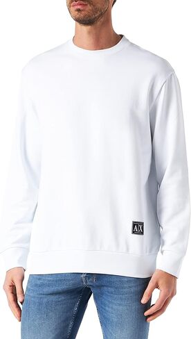 سويت شيرت رجالي من Armani Exchange بشعار Patch Logo Organic Pima in Kuwait