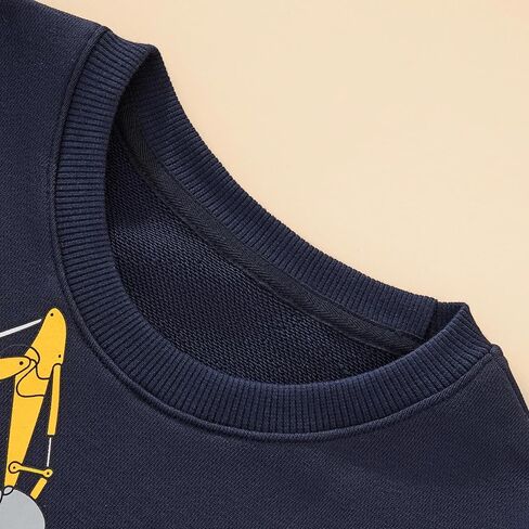 Boys Sweatshirts Truck Construction Pullover Crew Neck Long Sleeve Tops for 3-8 Years in Saudi Arabia