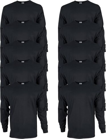 Apparel Globe Men's Bulk Ultra Cotton Long-Sleeve Crew T-Shirt Multipack Sets Tshirt (2-Pack) in Kuwait