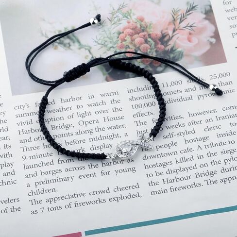 CHOORO White Lung Cancer Ribbon Awareness White Ribbon Charm Adjustable Bracelet Lung Cancer Survivor Gift in Saudi Arabia