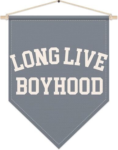 Play All Day Poster Hanger Frame, Boho Canvas Wall Art for Nursery Kids Room, Playroom Decor, Colorful Hanging Pennant Flag Banner, Birthday Gifts for Baby Boys Girls Toddler in Kuwait