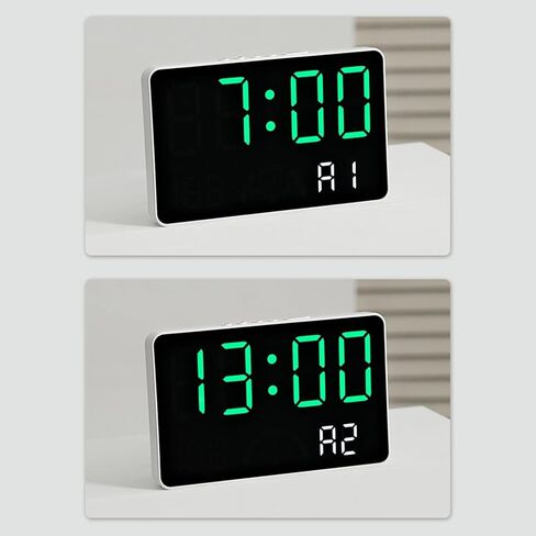 Precision Clock with Temperature Humidity Sensors with Desk Wall Mount Design, Weekday, Indicates and Comfort Levels, Modern Hygrometer Clock for Home in Saudi Arabia