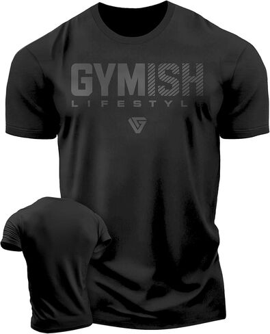 تيشيرت تدريب القوة للرجال من Gymish Lifestyle للاعبي كمال الأجسام في صالة الألعاب الرياضية in Kuwait