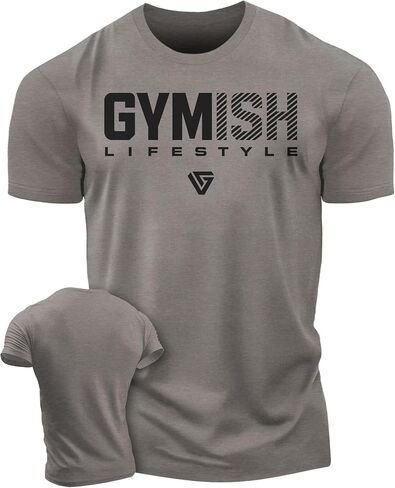 تيشيرت تدريب القوة للرجال من Gymish Lifestyle للاعبي كمال الأجسام في صالة الألعاب الرياضية in Kuwait
