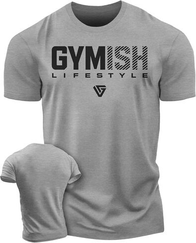 تيشيرت تدريب القوة للرجال من Gymish Lifestyle للاعبي كمال الأجسام في صالة الألعاب الرياضية in Kuwait