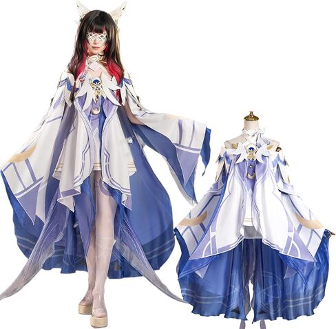 Columbina Inspired Cosplay Costume Full Outfit for Anime Fans Asian Size in Saudi Arabia
