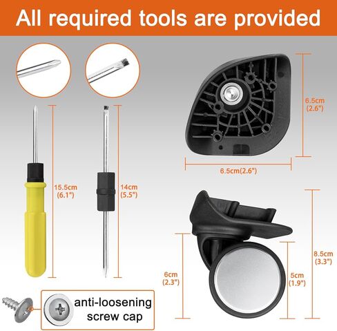 Wheels Replacement Kit for Samsonite Freeform Hardside Carry On Suitcase Luggage(2 Pack) in Saudi Arabia