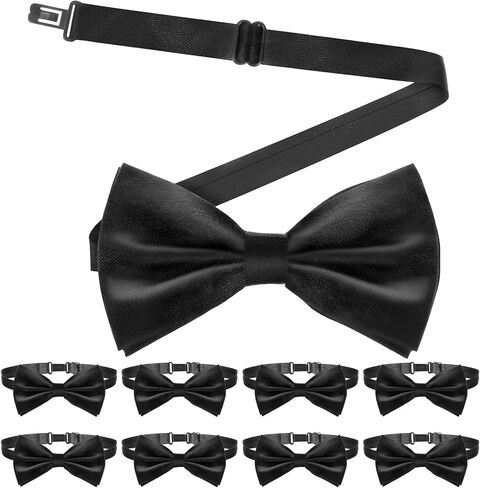 40 Pcs Bow Ties for Men Bulk, Black Pre-Tied Bow Ties, Tuxedo Bowtie Set with Adjustable Neck Band for Men Costume Wedding Party in Saudi Arabia