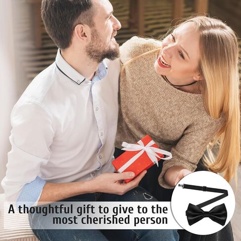 40 Pcs Bow Ties for Men Bulk, Black Pre-Tied Bow Ties, Tuxedo Bowtie Set with Adjustable Neck Band for Men Costume Wedding Party in Saudi Arabia