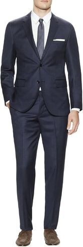 DTI GV Executive Men's Two Button Modern Fit Suit 2 Piece Jacket Pants Birdseye in Saudi Arabia