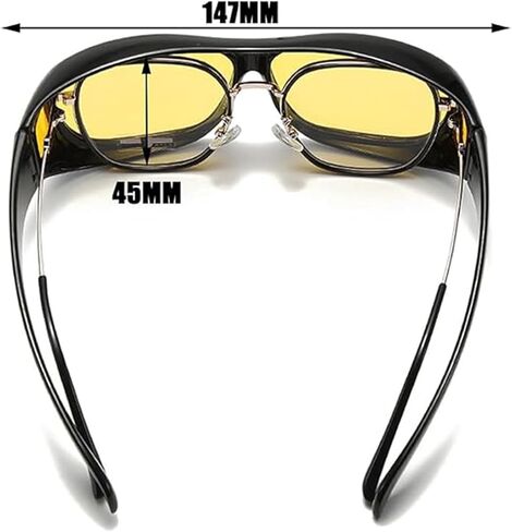 نظارات التنكس البقعي للرجال/النساء، نظارات للجلوكوما وإعتام عدسة العين والتهاب الشبكية الصباغي، للوالدين المسنين الذين يعانون من الضمور البقعي، نظارات ملفوفة حول النظارات، نظارات للغرفة الرطبة. in Kuwait