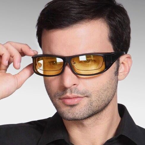 نظارات التنكس البقعي للرجال/النساء، نظارات للجلوكوما وإعتام عدسة العين والتهاب الشبكية الصباغي، للوالدين المسنين الذين يعانون من الضمور البقعي، نظارات ملفوفة حول النظارات، نظارات للغرفة الرطبة. in Kuwait