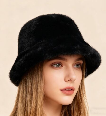 Winter Bucket Hat for Women Men Fuzzy Warm Hat Women's Cozy Fisherman Cap for Casual in Saudi Arabia
