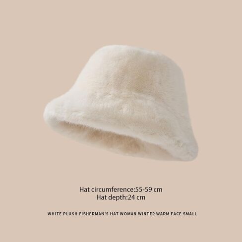 Winter Bucket Hat for Women Men Fuzzy Warm Hat Women's Cozy Fisherman Cap for Casual in Saudi Arabia
