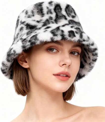 Winter Bucket Hat for Women Men Fuzzy Warm Hat Women's Cozy Fisherman Cap for Casual in Saudi Arabia
