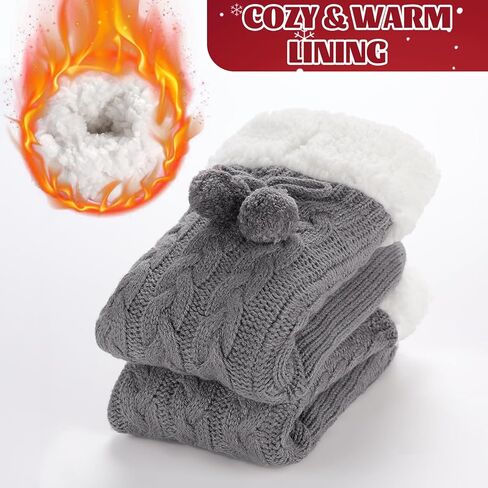 Forwe Women's Slipper Fuzzy Socks with Grips Non Slip Winter Warm Fluffy Cozy Plush Socks Christmas Gifts in Saudi Arabia
