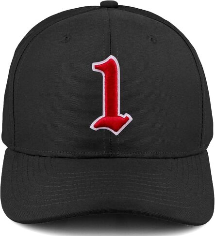 Daxton Premium Mid Profile Hat شبه منحني قبعة قناع أبيض أحمر قوطي مطرز من A إلى Z رقم الحرف الأولي in Kuwait