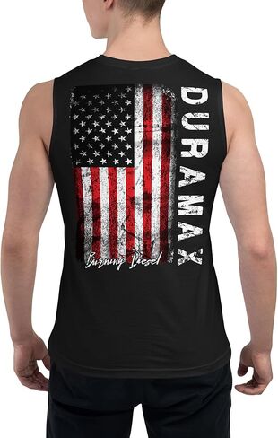 Duramax Diesel Tank Top Mens Diesel Truck Shirt American Flag Muscle Tee Shirt in Saudi Arabia