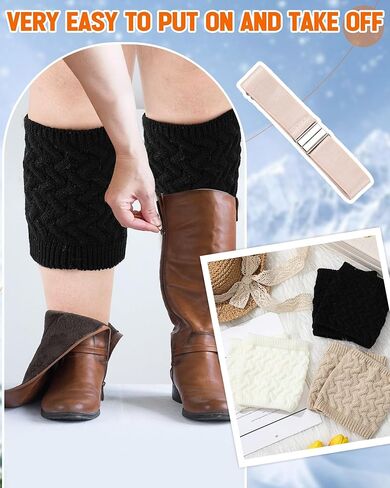 Coume 2/3 Pairs Extra Large Women Boot Cuffs Socks Crochet Winter Warm Knitted Wide Calf Short Boot Topper Gifts Leg Warmers in Saudi Arabia