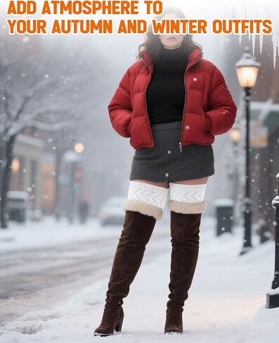 Coume 2/3 Pairs Extra Large Women Boot Cuffs Socks Crochet Winter Warm Knitted Wide Calf Short Boot Topper Gifts Leg Warmers in Saudi Arabia