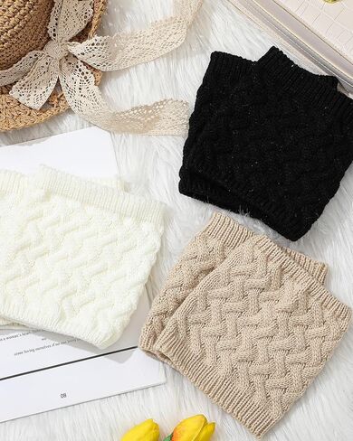 Coume 2/3 Pairs Extra Large Women Boot Cuffs Socks Crochet Winter Warm Knitted Wide Calf Short Boot Topper Gifts Leg Warmers in Saudi Arabia