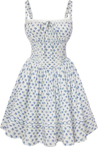 Scarlet Darkness Floral Corset Dress Summer Mini Dresses for Women Teens 2026 Graduation Sundress with Pocket in Saudi Arabia