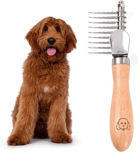 Dog Dematting Brush & Rake, Detangler Brush For Dogs, Comb Tool For Grooming, Best For Doodles, Poodles, Goldendoodles, Cats & Other Pets, Matted Fur Removal On Undercoat [We Love Doodles] in Saudi Arabia