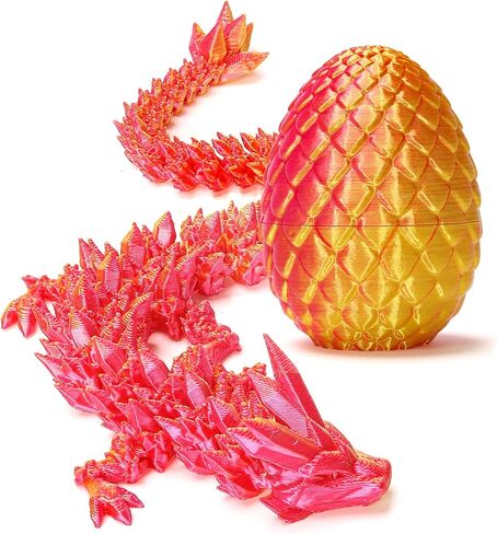 Easter Basket Stuffers, 3D Printed Dragon Surprise Egg, Executive Dragon Fidget Desk Toys Decorative Easter Egg Fillers Easter Gifts for Boys Kids Home Decor(Purple) in Saudi Arabia