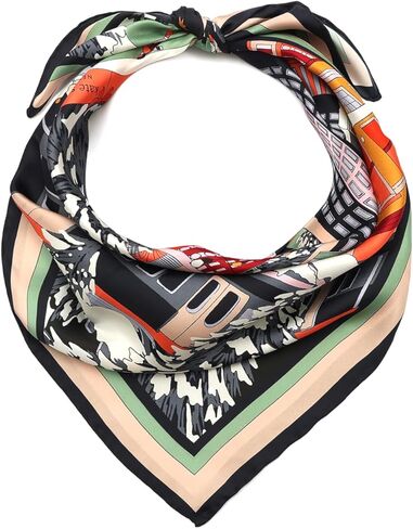 Kate Spade Womens Snow Globe Silk Square Scarf, Stylish & Lightweight Fashion Accessory in Kuwait