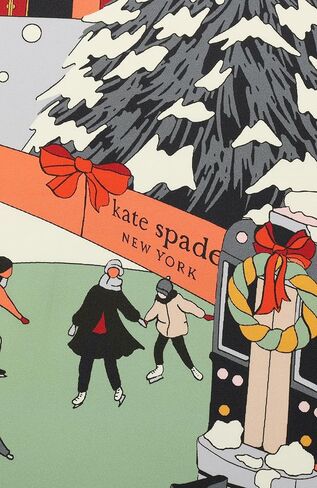 Kate Spade Womens Snow Globe Silk Square Scarf, Stylish & Lightweight Fashion Accessory in Kuwait