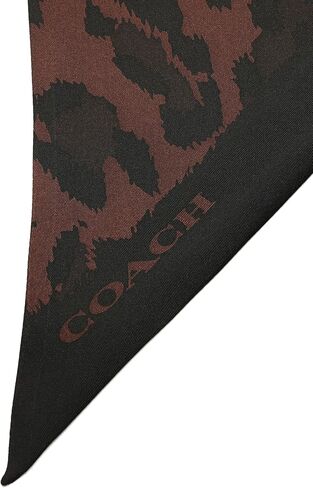 Coach Leopard Printed Wide Silk Skinny in Kuwait